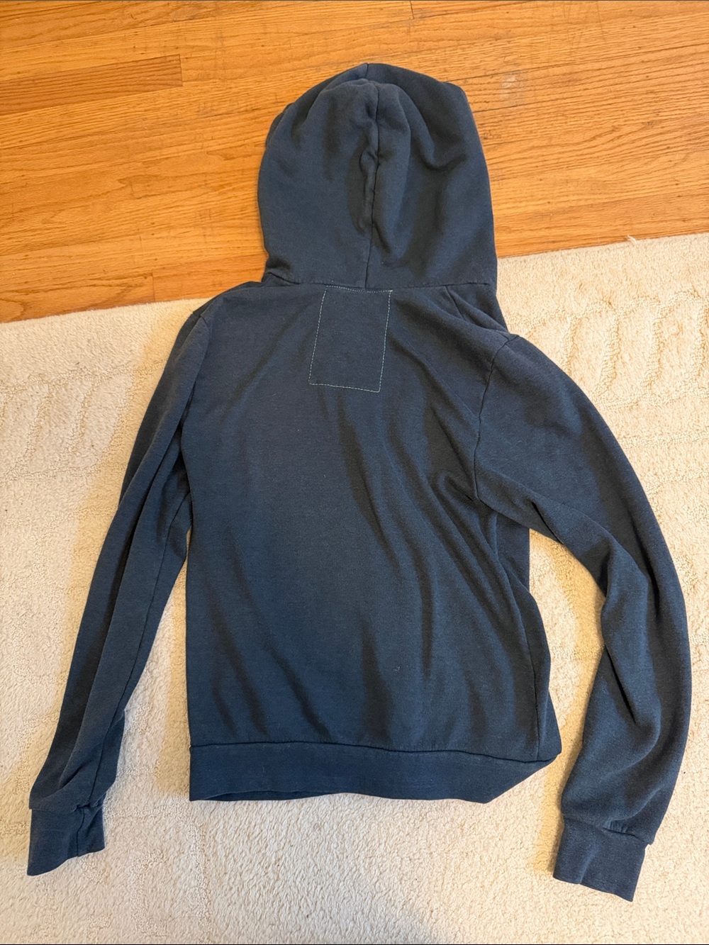Aviator Nation Navy Hoodie with Yellow and Orange Logo Patch - Picture 3 of 3